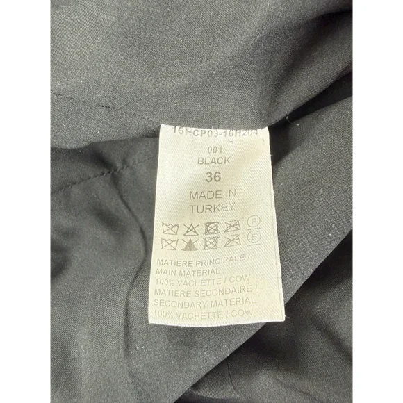 Chloe Women's Size 36 EU 100% Calfskin Leather Rare Designer Ankle Zip Pants - Picture 3 of 16